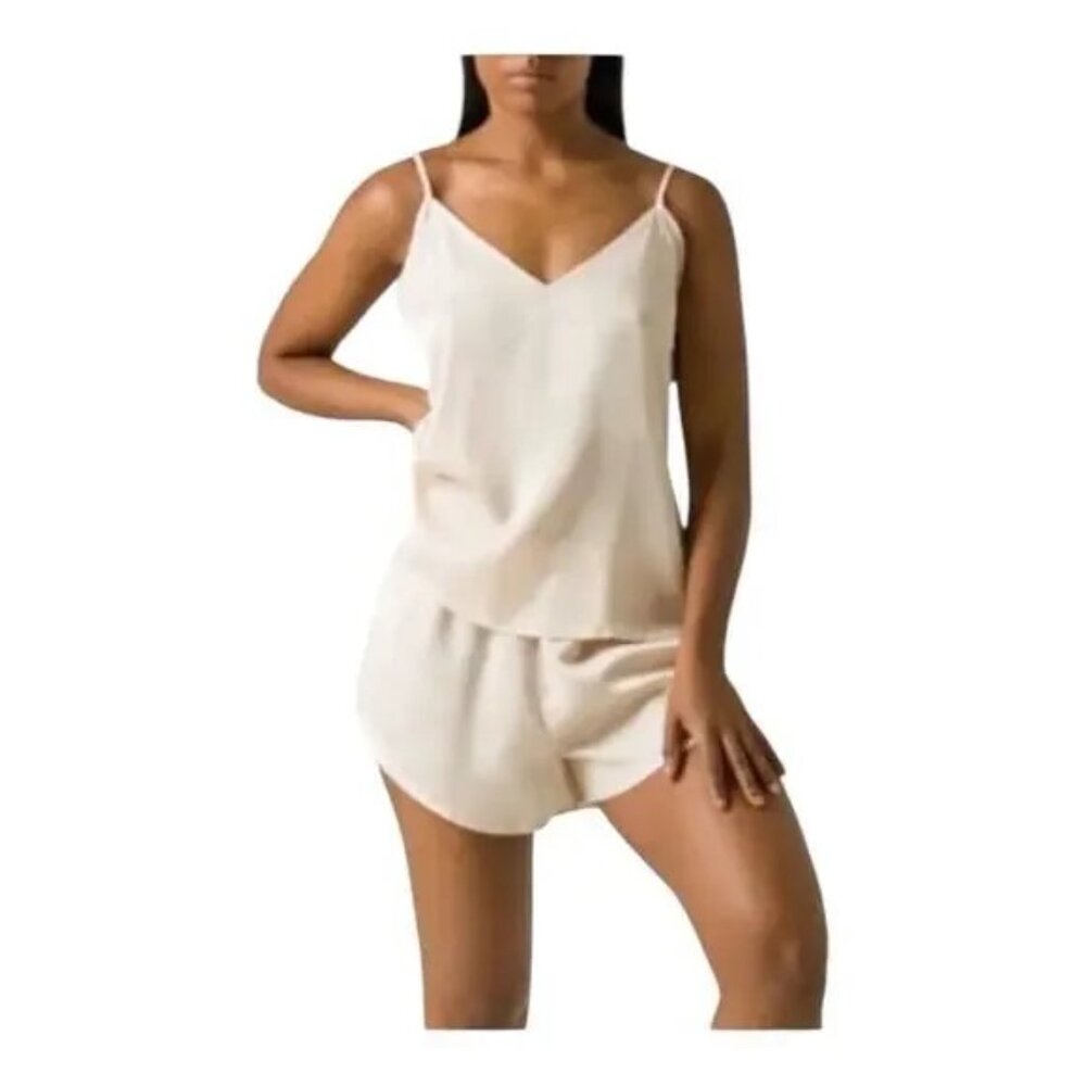 Ettitude Women Sateen Cami Oat (Beige) Size Small 100% Bamboo S